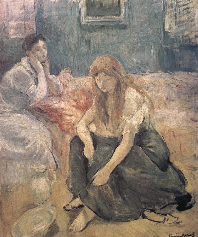 Berthe Morisot Two girl oil painting image